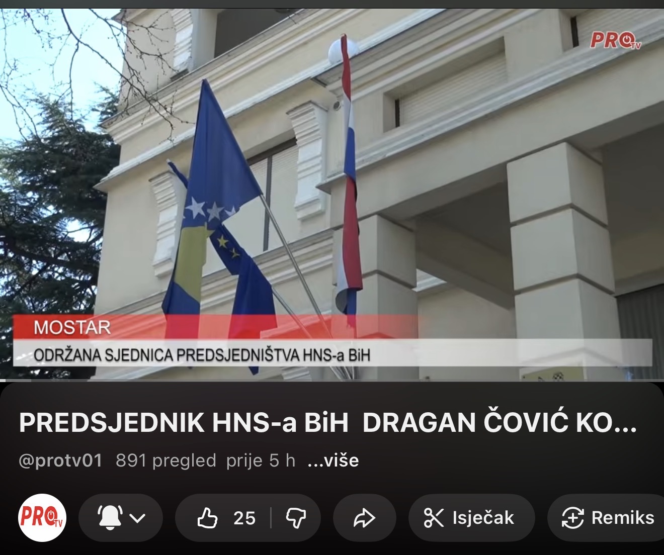 PREDSJEDNIK HNS-a BiH DRAGAN ČOVIĆ KOMENTIRAO POLITIČKE AKTUALNOSTI U BiH.