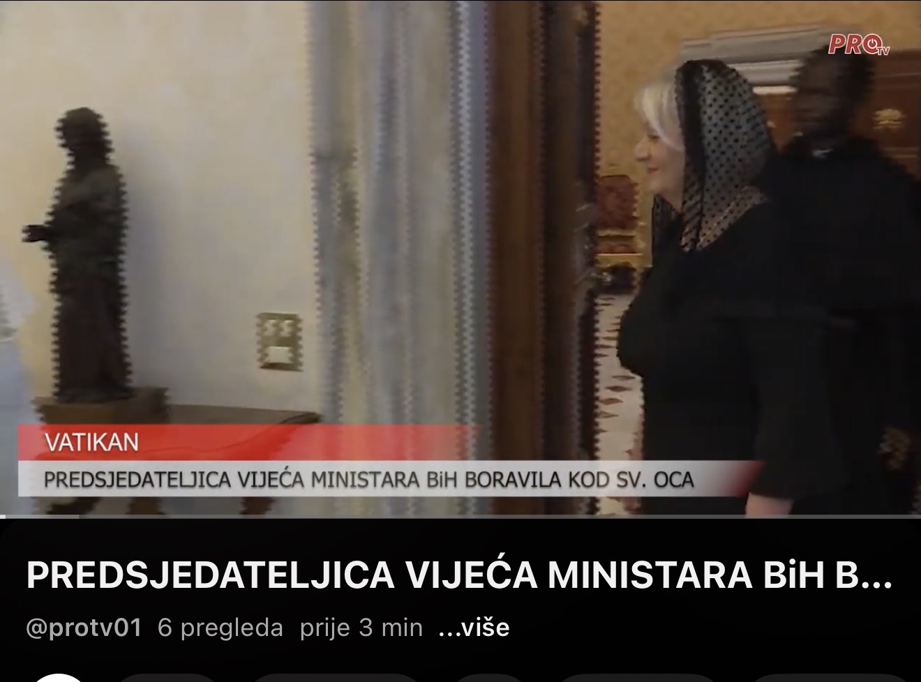 PREDSJEDATELJICA VIJEĆA MINISTARA BiH BORJANA KRIŠTO NA AUDIJENCIJI KOD SVETOG OCA PAPE LAVA XIV..
